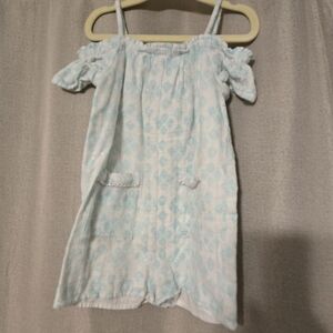 Cat & Jack Light Blue Patterned Girls Romper